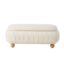 Hadrian Boucle Storage Ottoman Bench